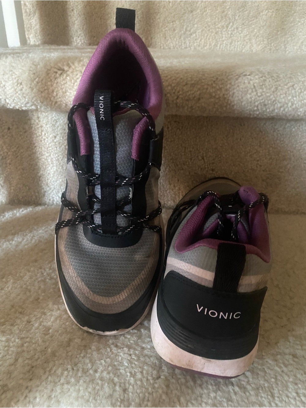 Vionic Gray and Purple Women's Athletic Sneakers
